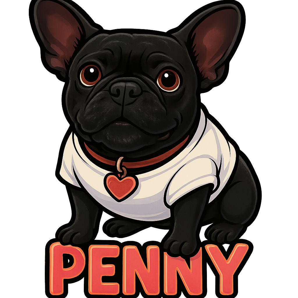 Custom Penny sticker - AI-generated pet art