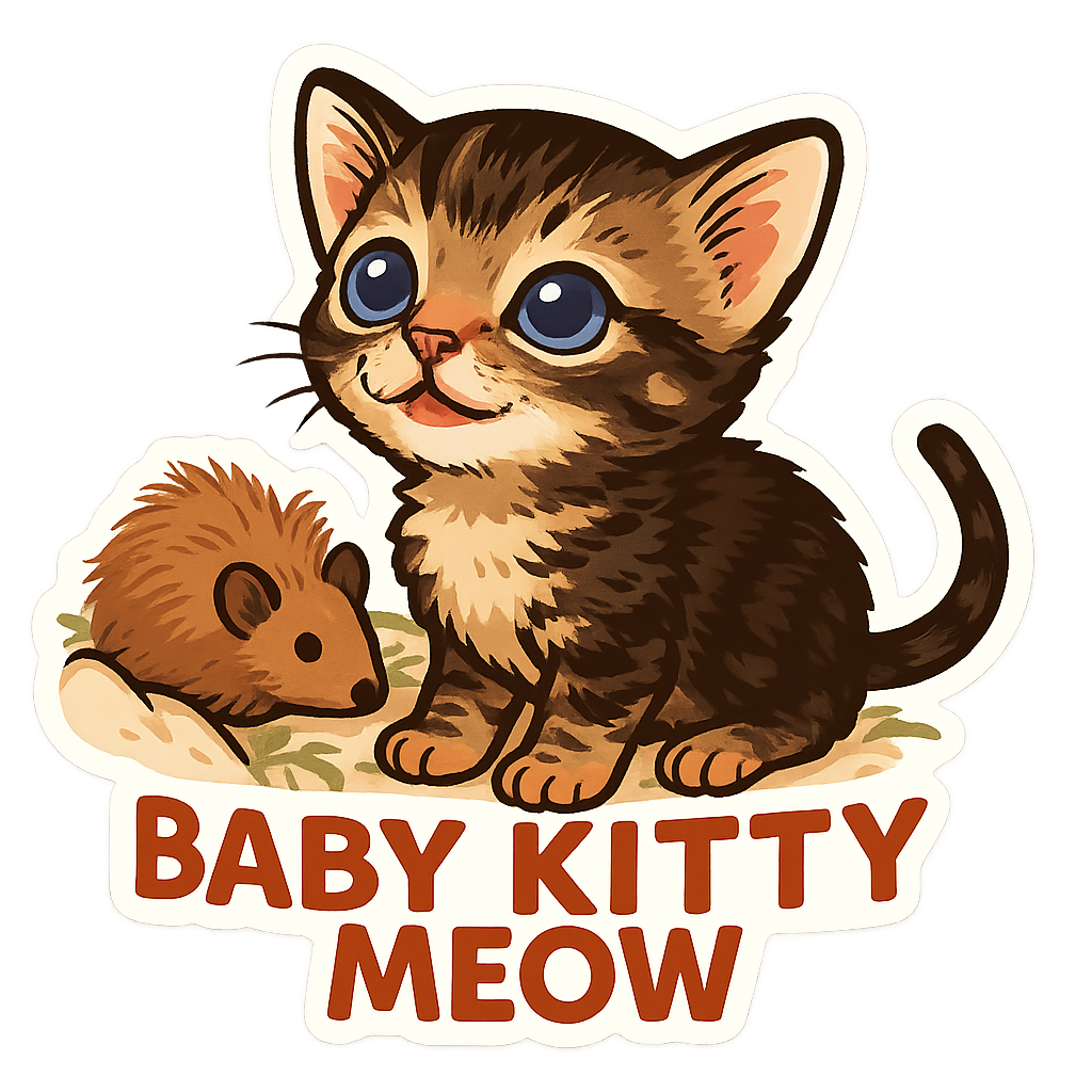 Baby Kitty Meow - Classic Sticker