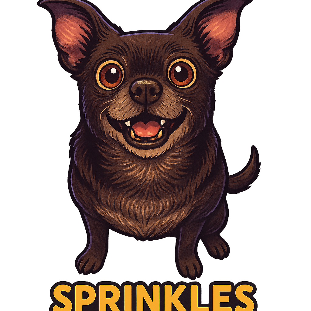 Custom Sprinkles sticker - AI-generated pet art