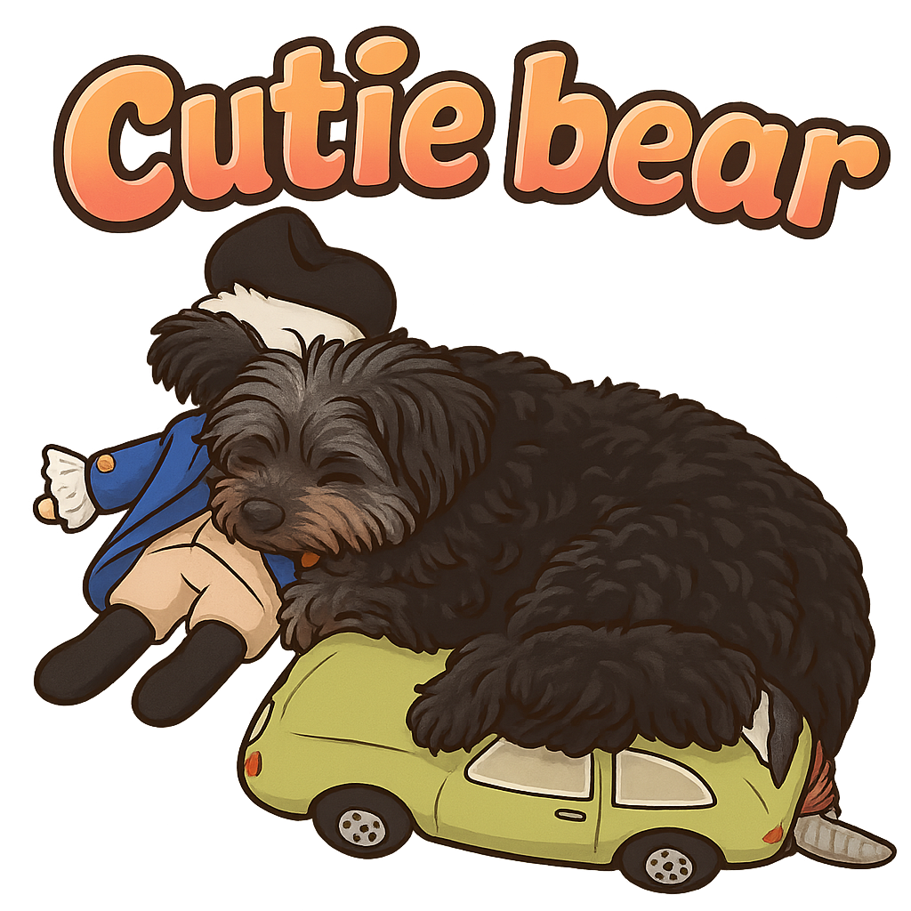 Custom Cutie bear  sticker - AI-generated pet art