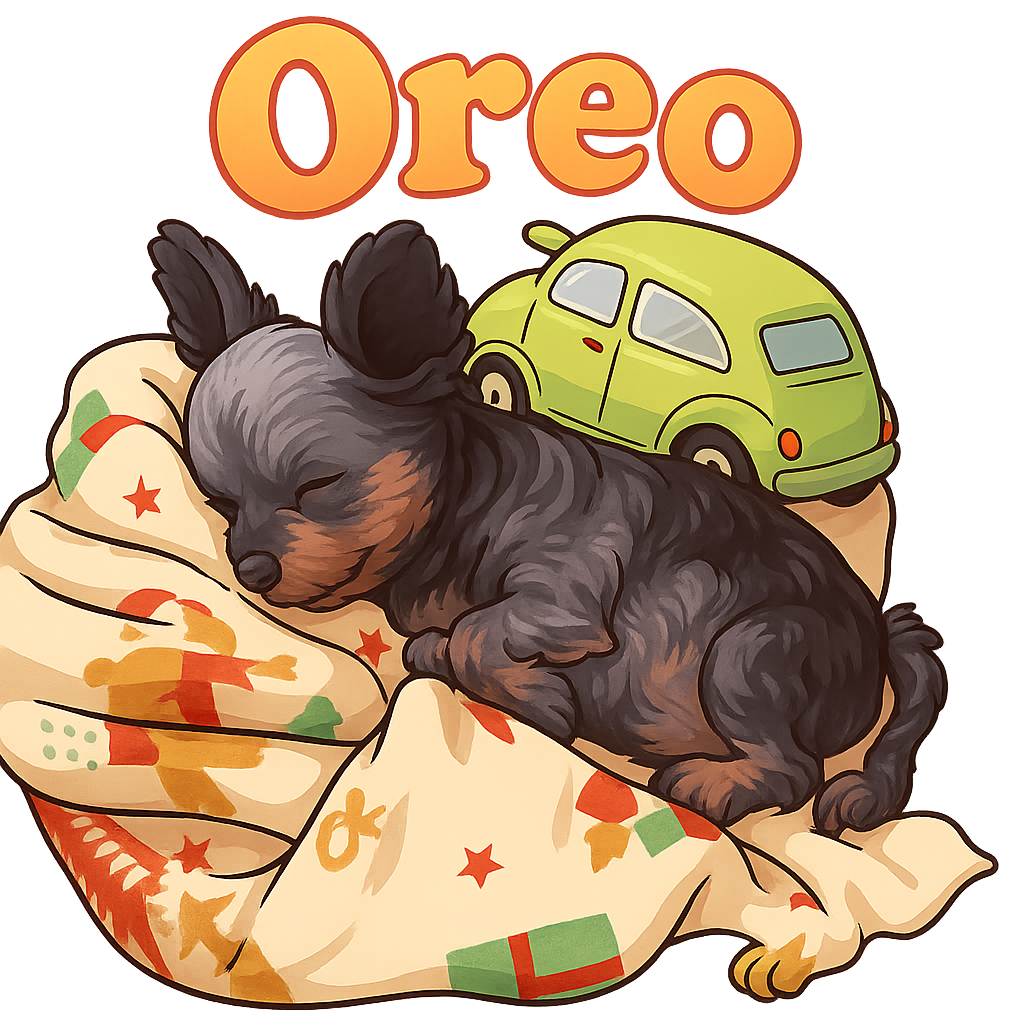 Custom Oreo  sticker - AI-generated pet art