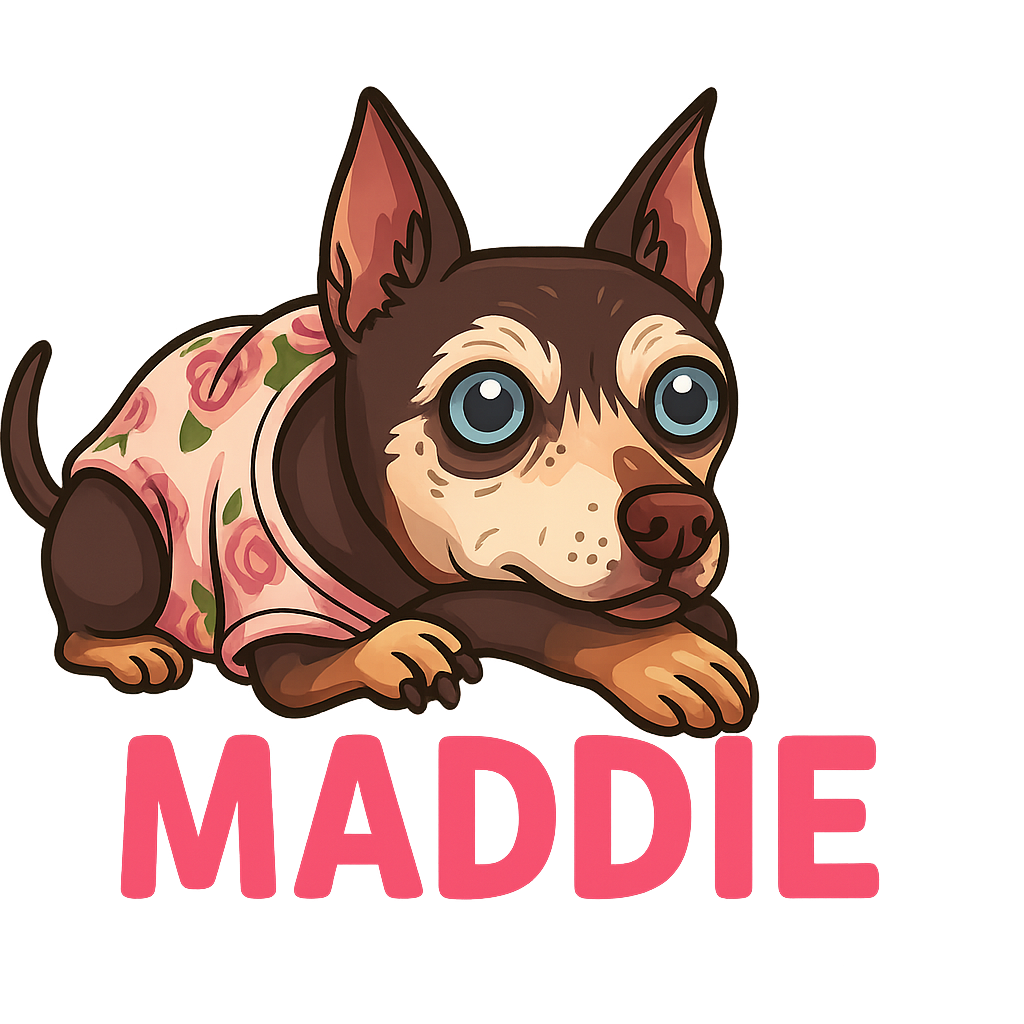 Custom Maddie sticker - AI-generated pet art