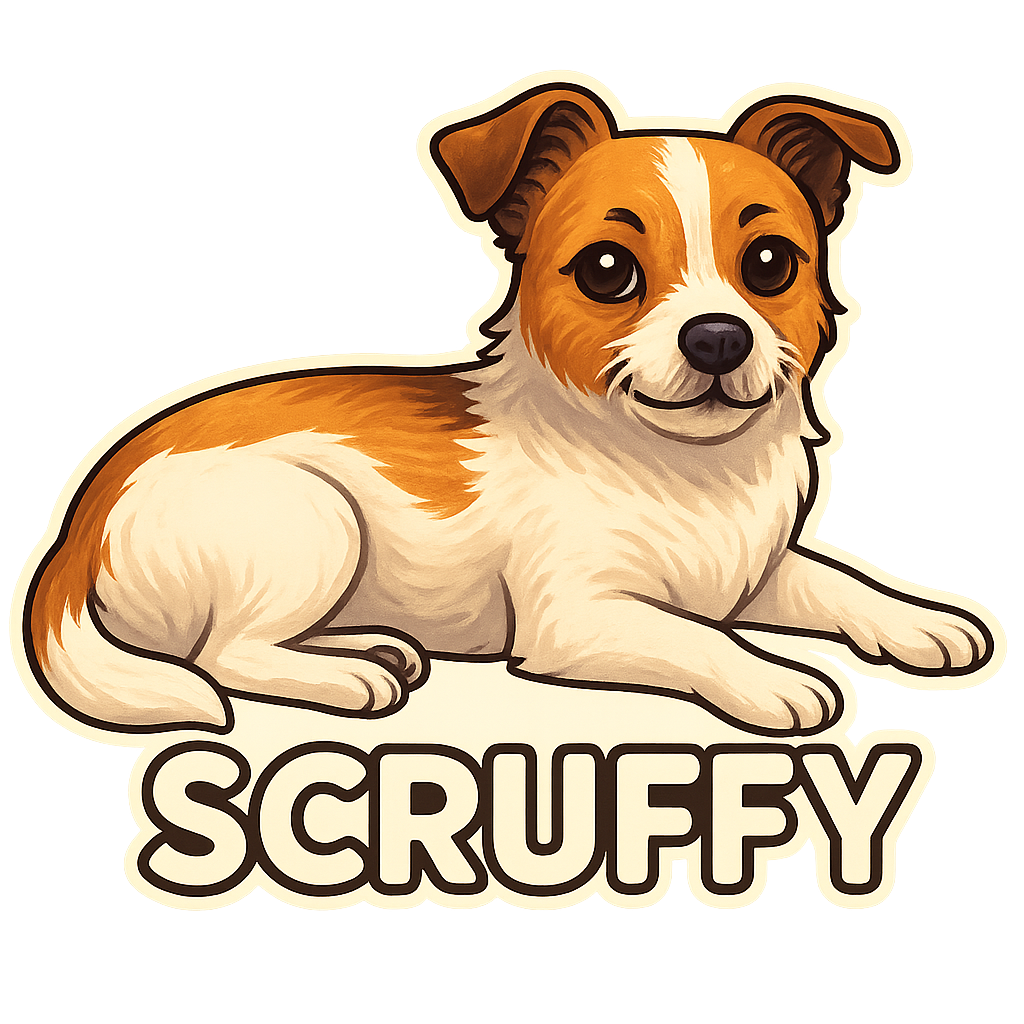 Custom Scruffy sticker - AI-generated pet art
