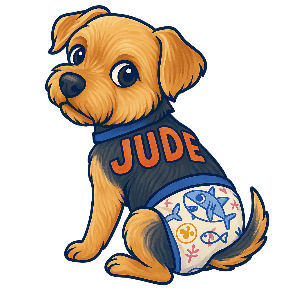 Custom Jude sticker - AI-generated pet art