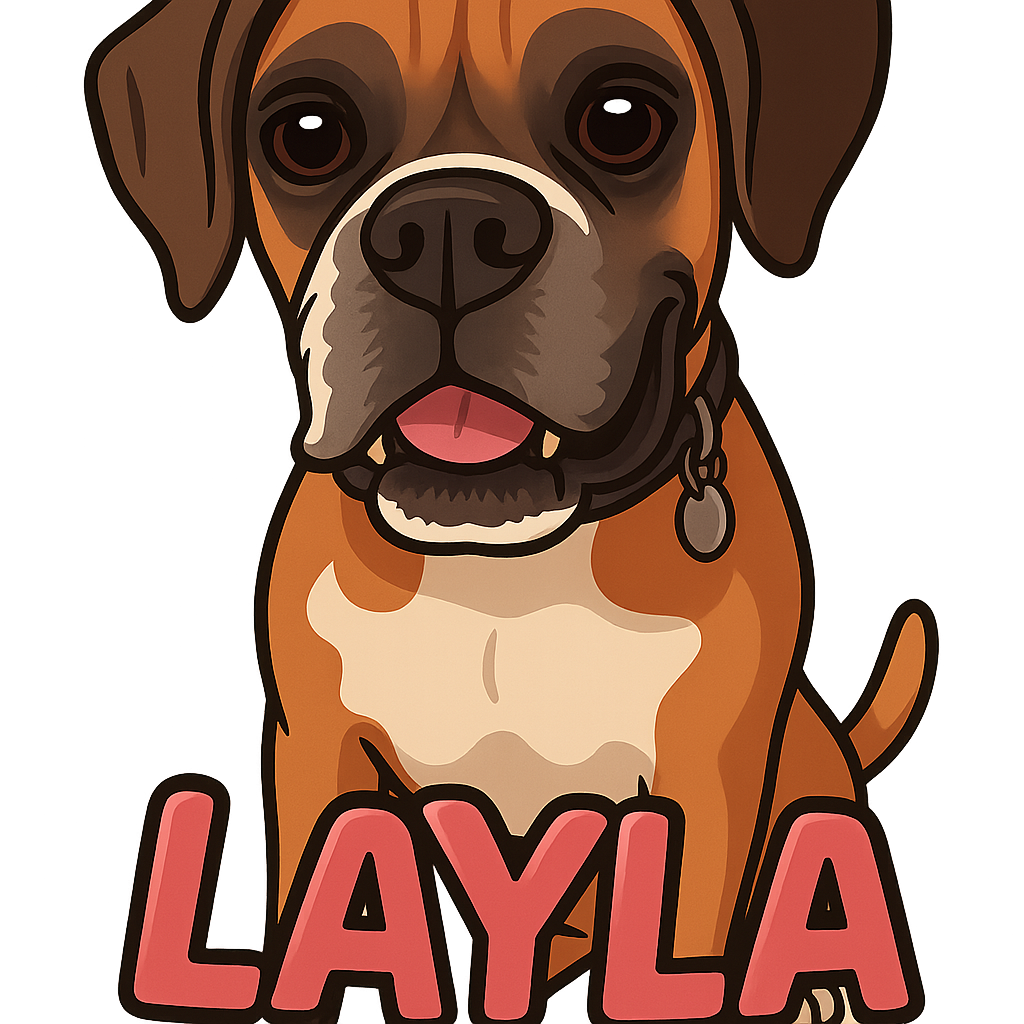 Custom Layla sticker - AI-generated pet art