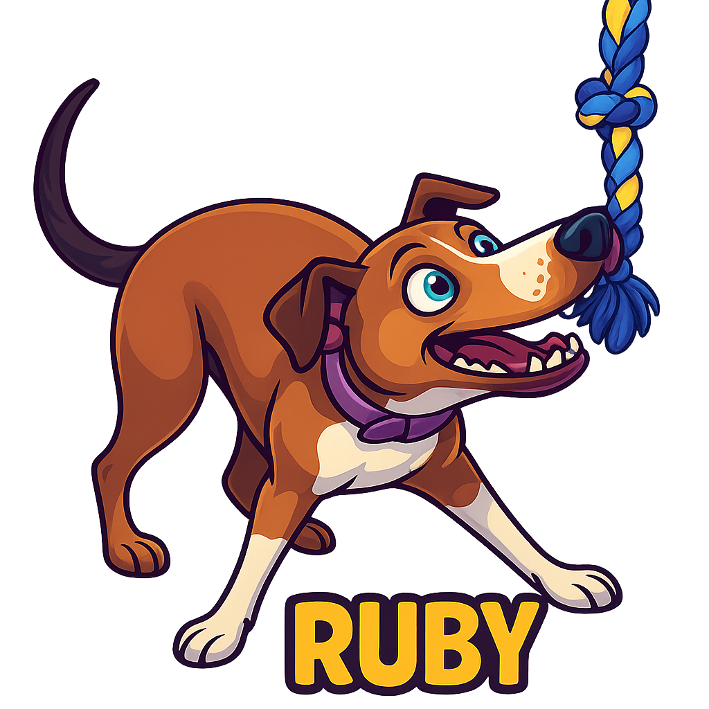 Custom Ruby sticker - AI-generated pet art