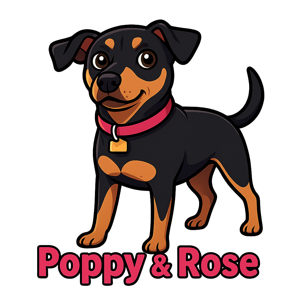 Custom Poppy &Rose sticker - AI-generated pet art