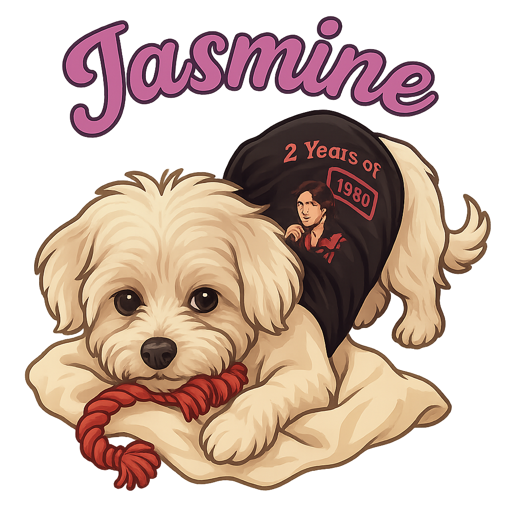 Custom Jasmine  sticker - AI-generated pet art