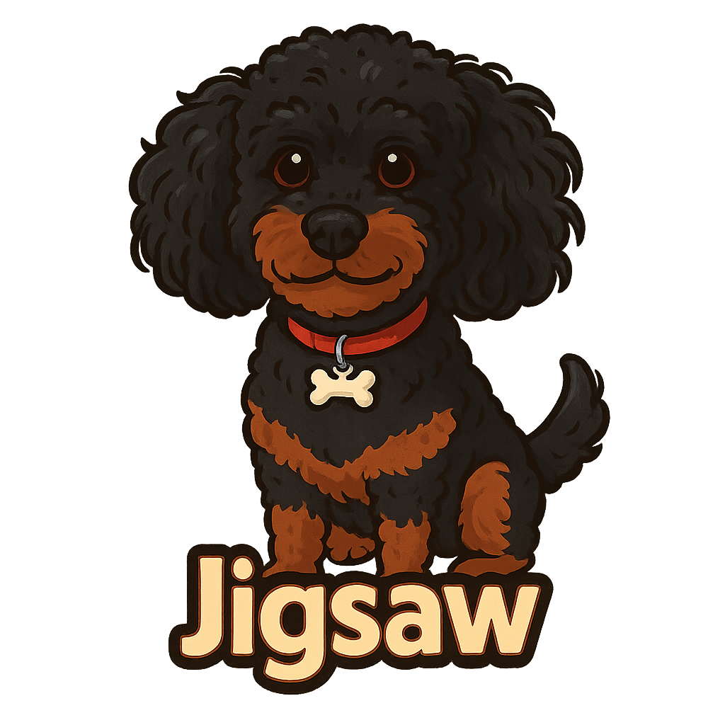 Custom Jigsaw sticker - AI-generated pet art