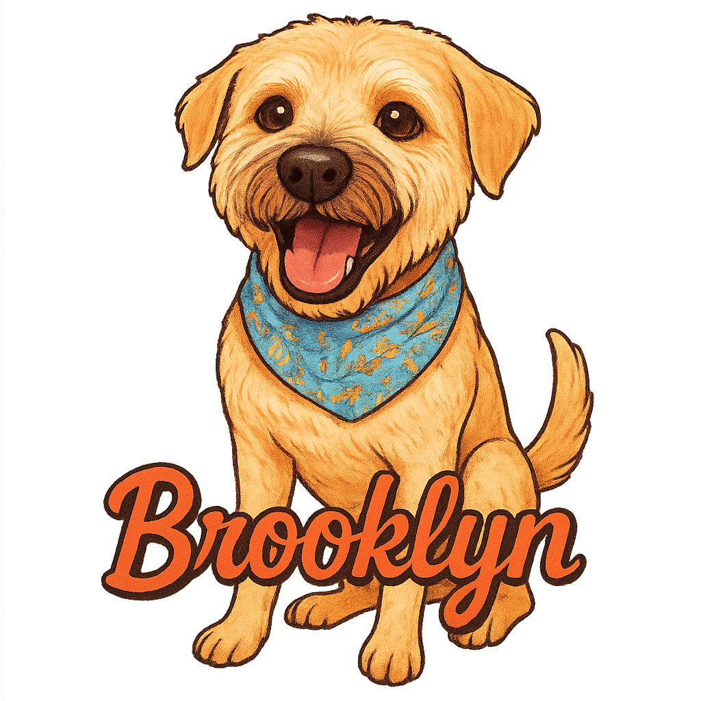 Custom Brooklyn  sticker - AI-generated pet art