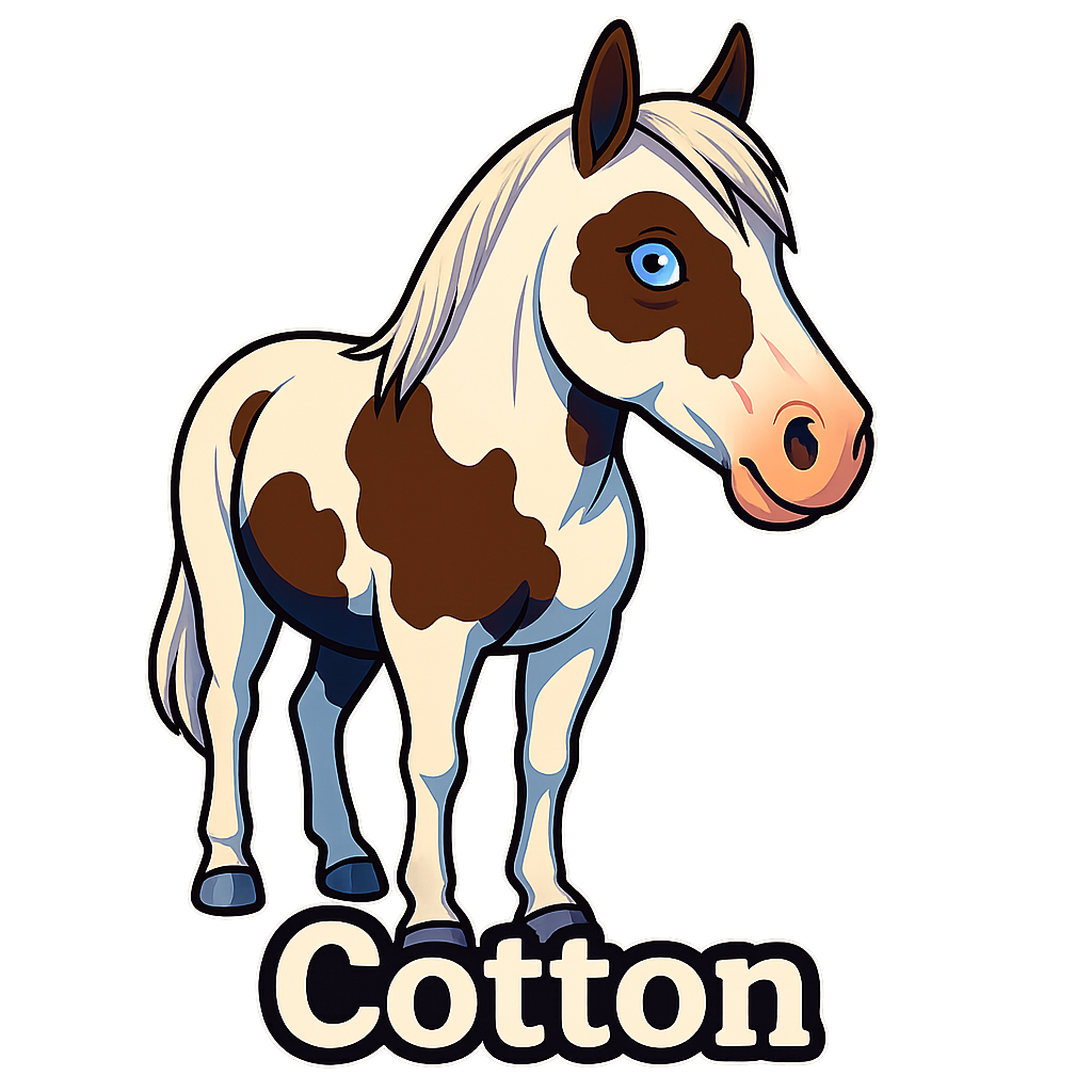 Custom Cotton  sticker - AI-generated pet art