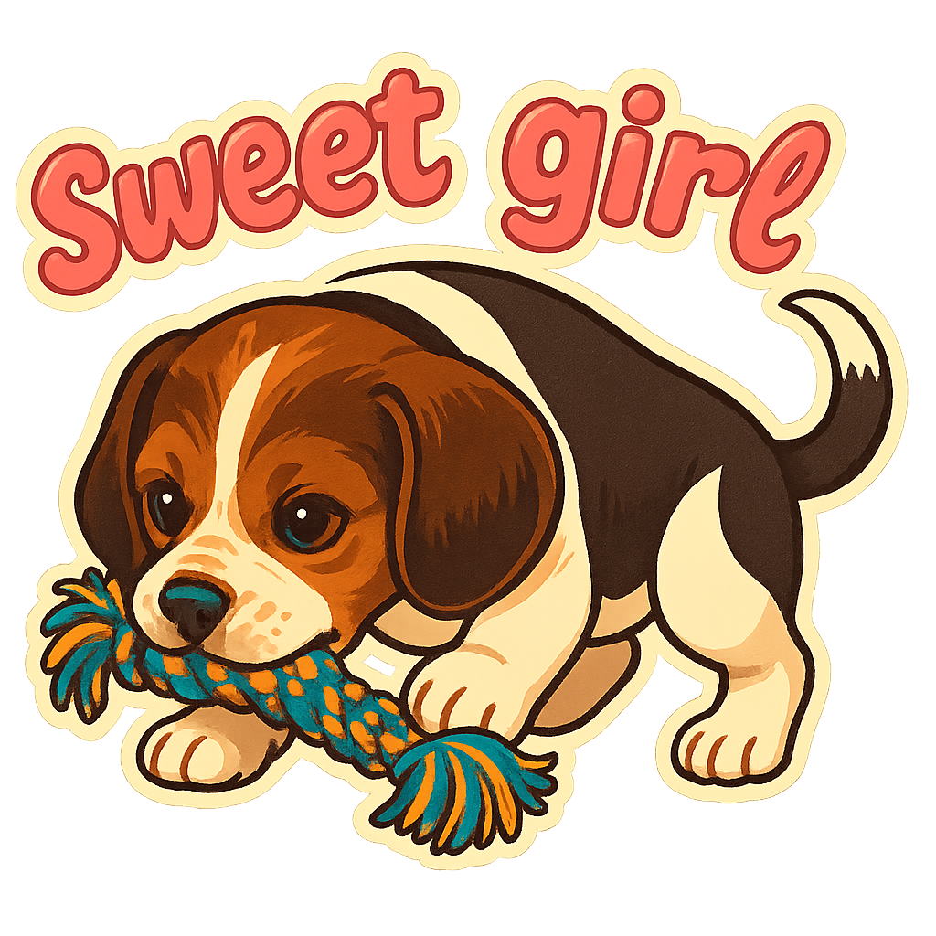 Custom Sweet girl  sticker - AI-generated pet art