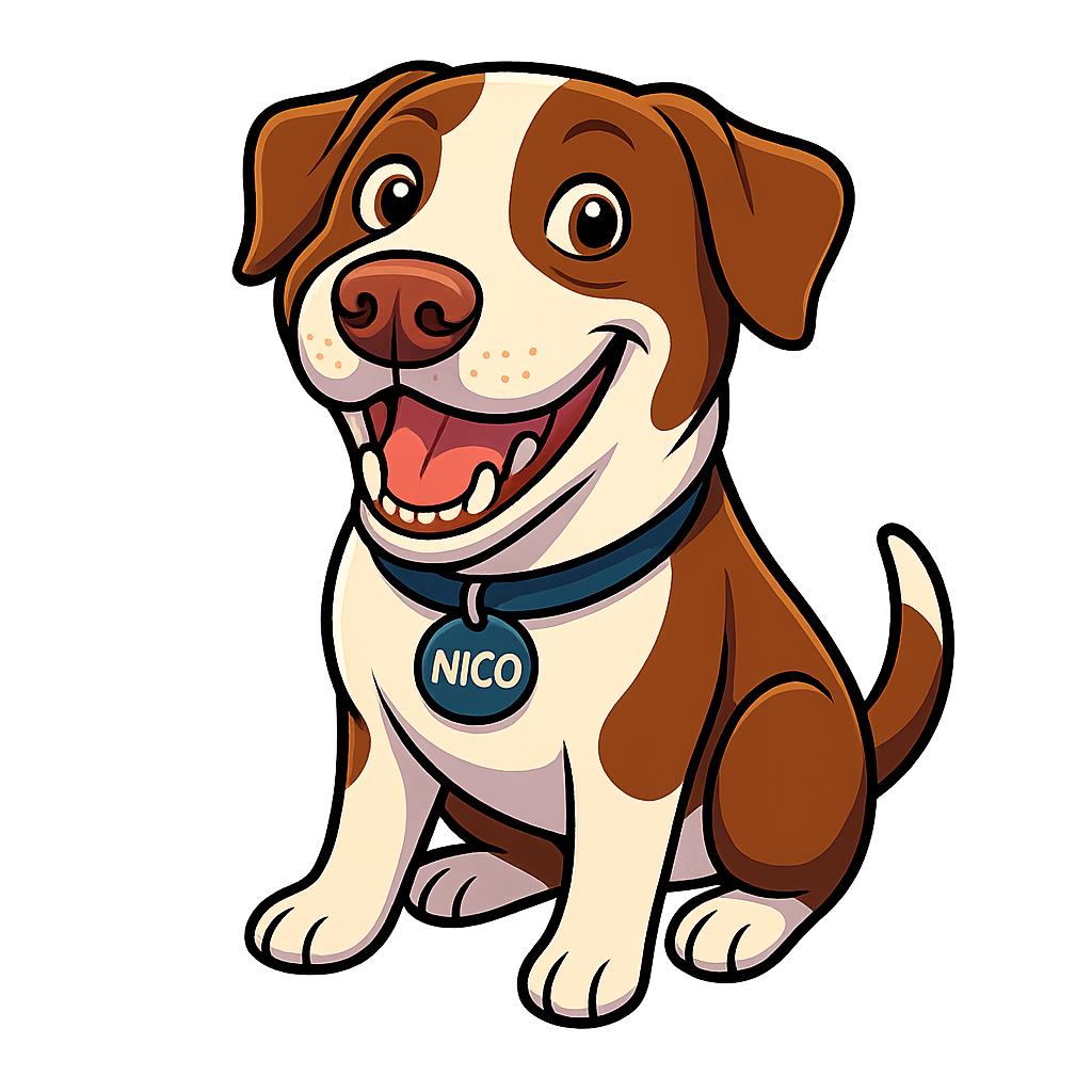 Custom Nico sticker - AI-generated pet art