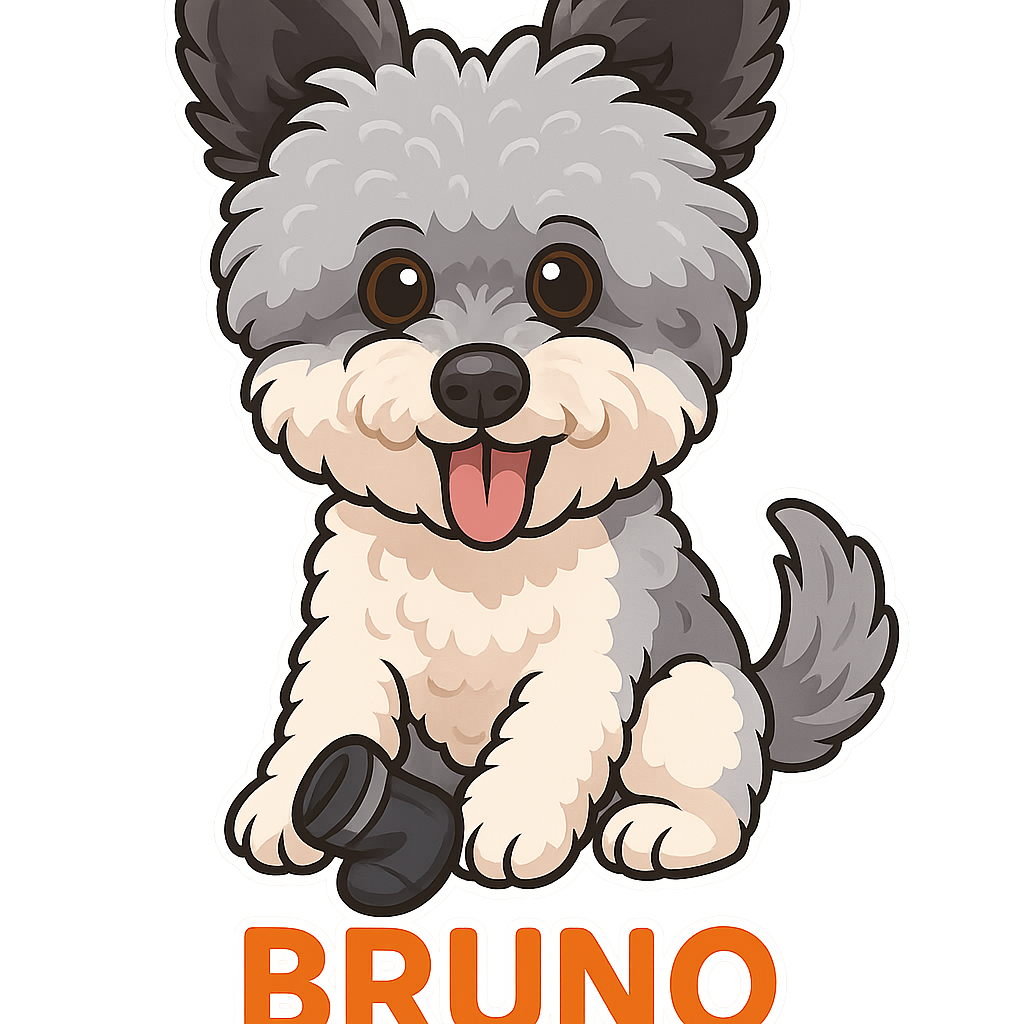 Custom Bruno sticker - AI-generated pet art