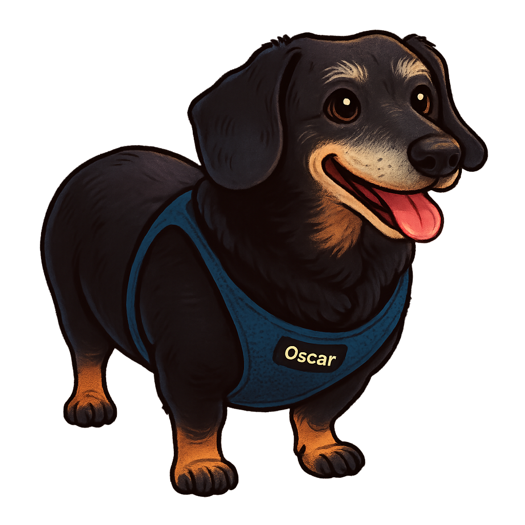 Custom Oscar sticker - AI-generated pet art