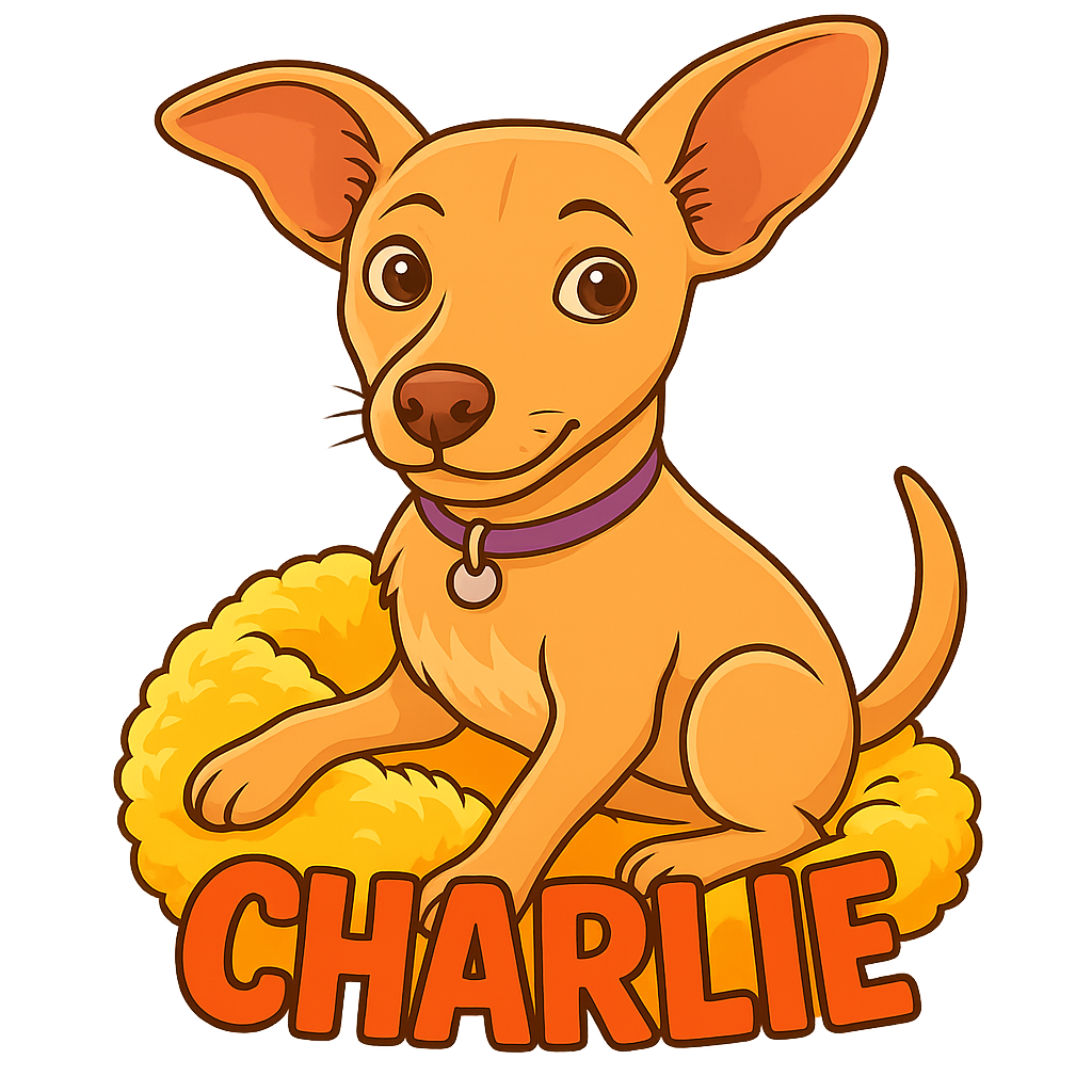 Custom Charlie  sticker - AI-generated pet art