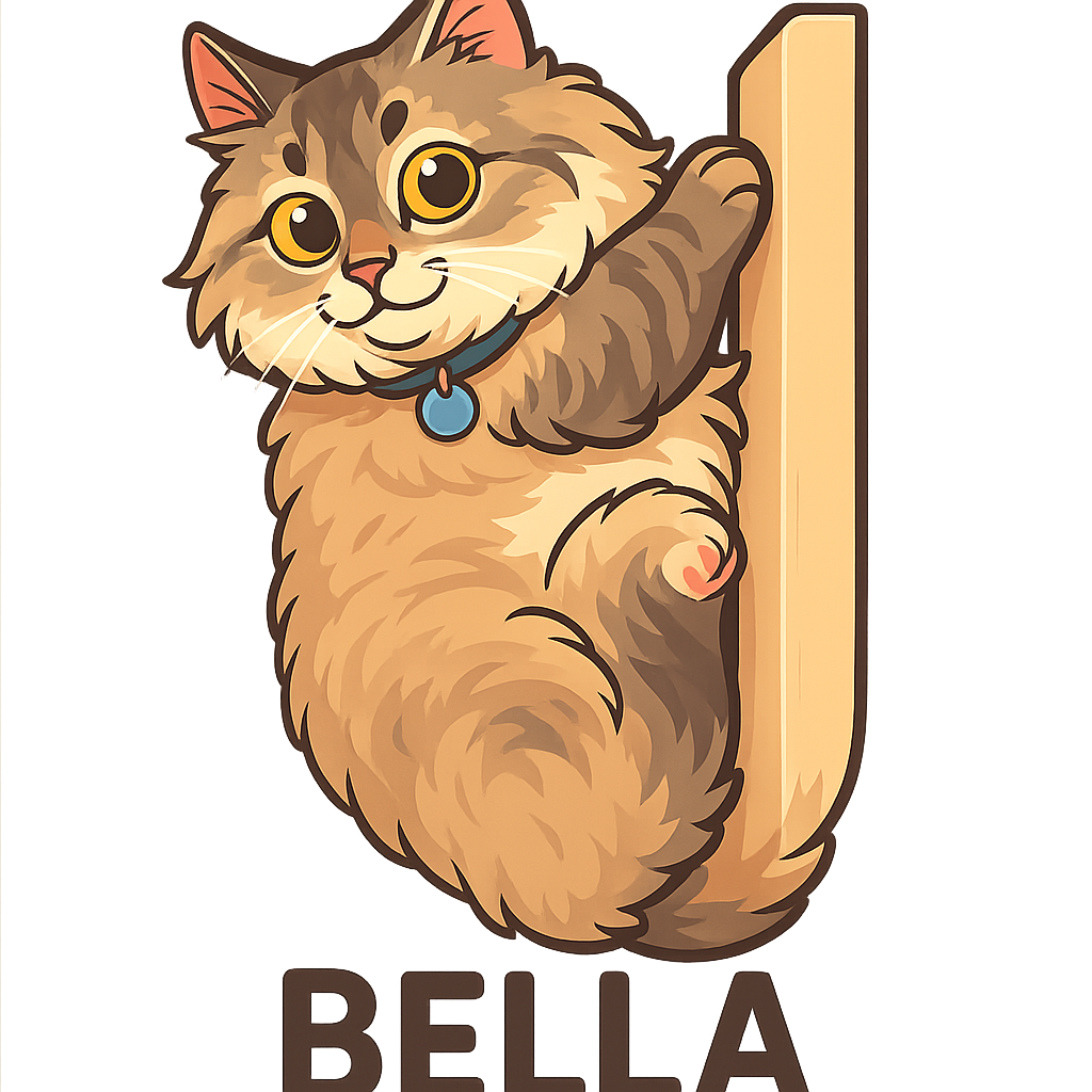 Custom Bella sticker - AI-generated pet art