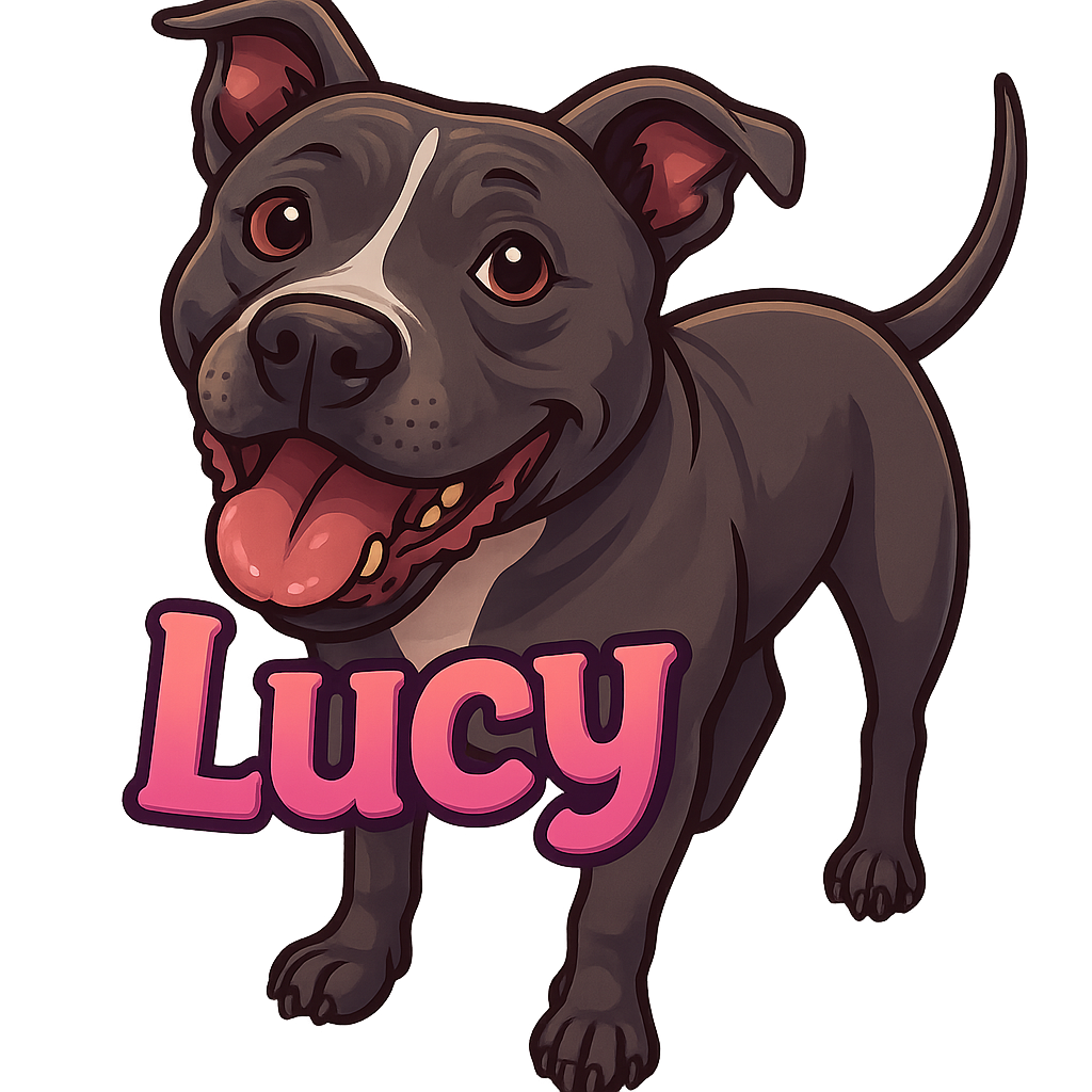 Custom Lucy sticker - AI-generated pet art