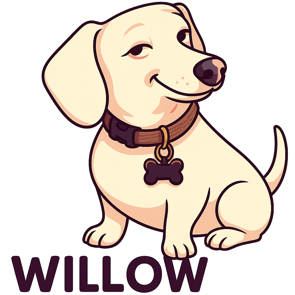 Custom Willow  sticker - AI-generated pet art