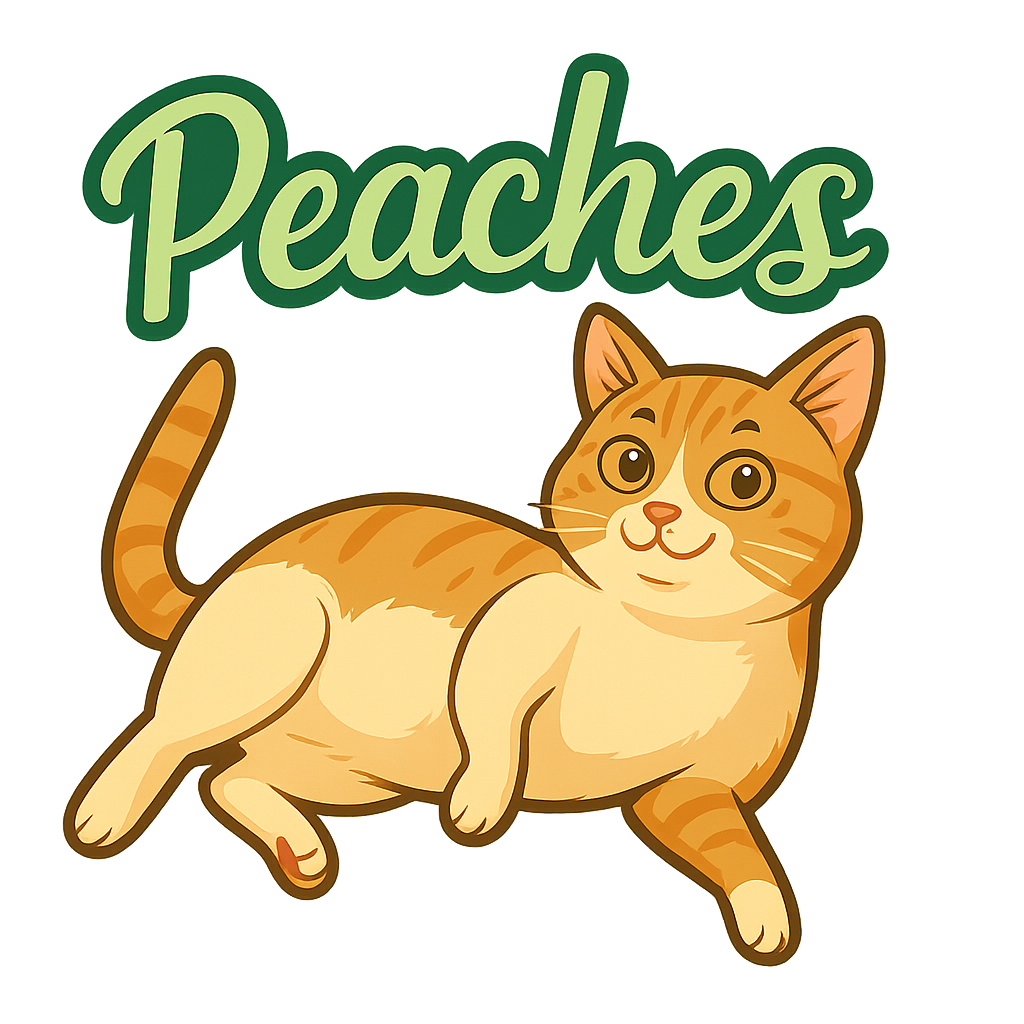 Custom Peaches  sticker - AI-generated pet art