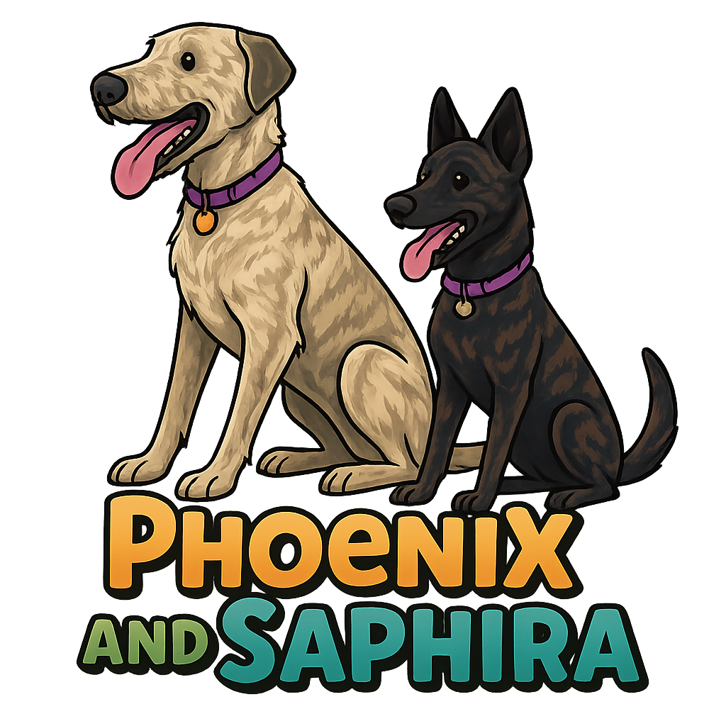 Custom Phoenix and Saphira sticker - AI-generated pet art
