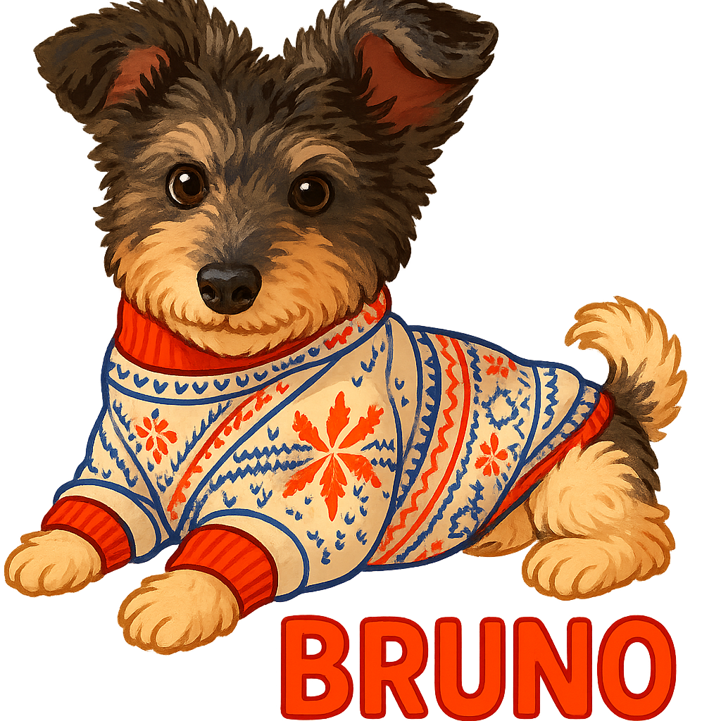 Custom Bruno sticker - AI-generated pet art