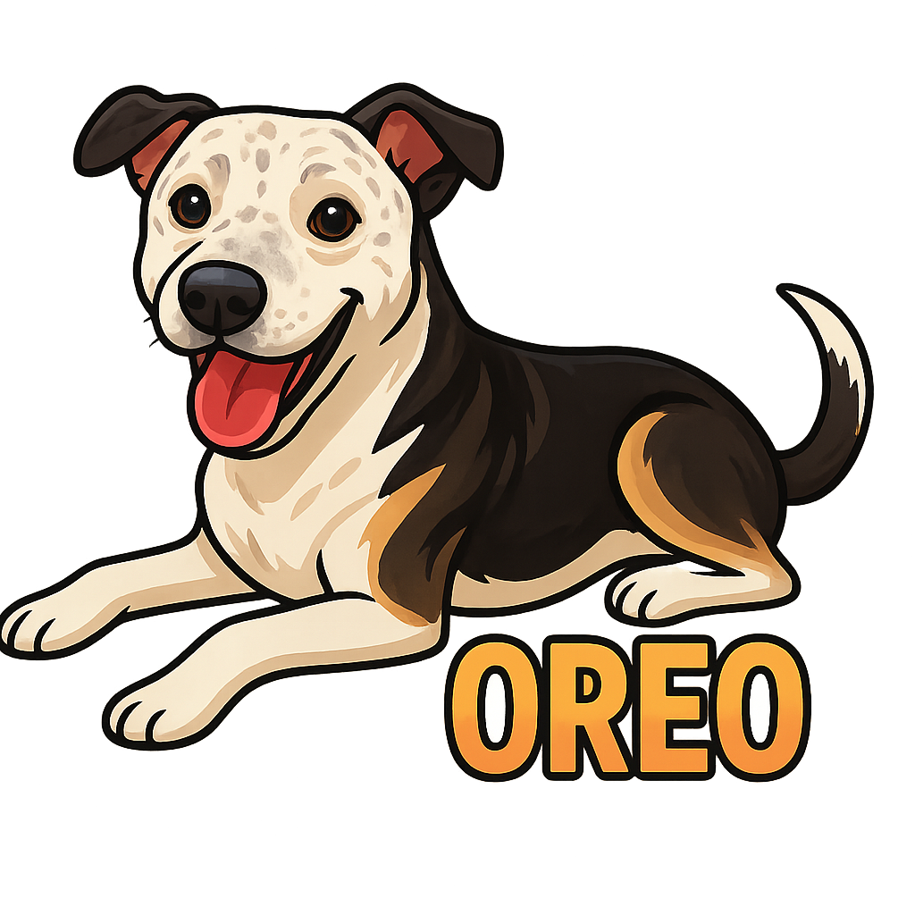 Custom Oreo sticker - AI-generated pet art