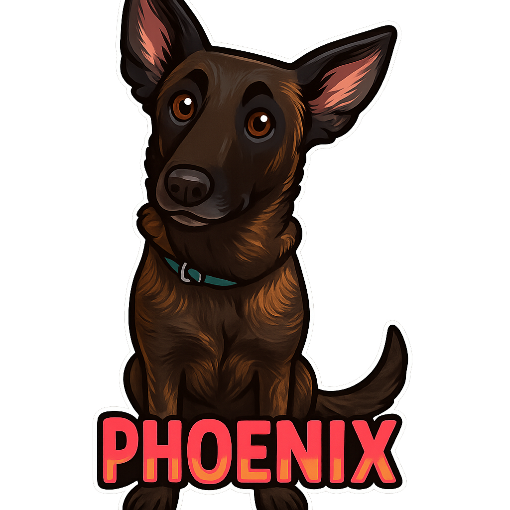 Custom Phoenix sticker - AI-generated pet art