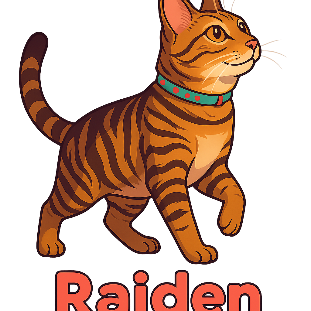 Custom Raiden sticker - AI-generated pet art