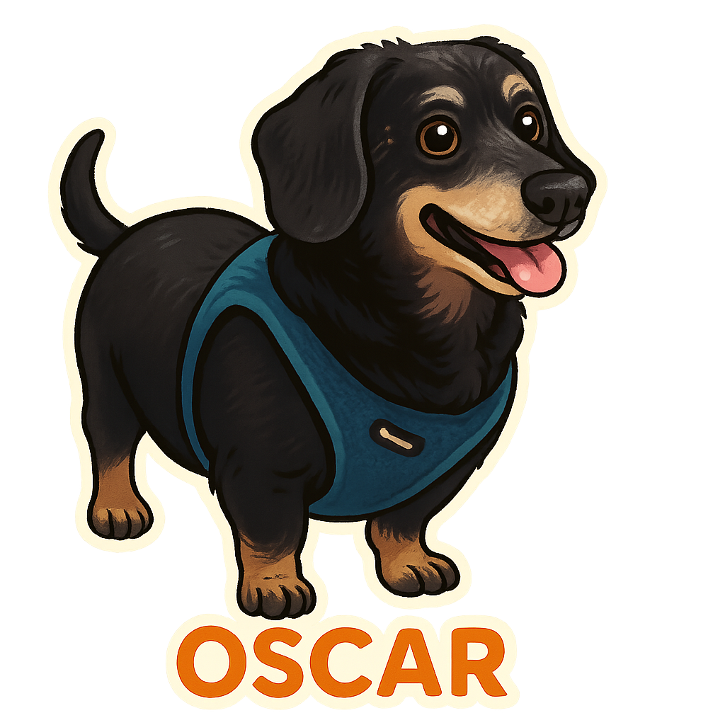 Custom Oscar sticker - AI-generated pet art