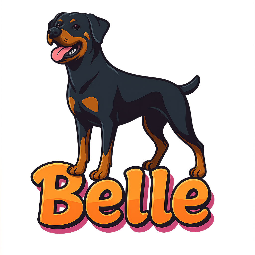 Custom Belle sticker - AI-generated pet art