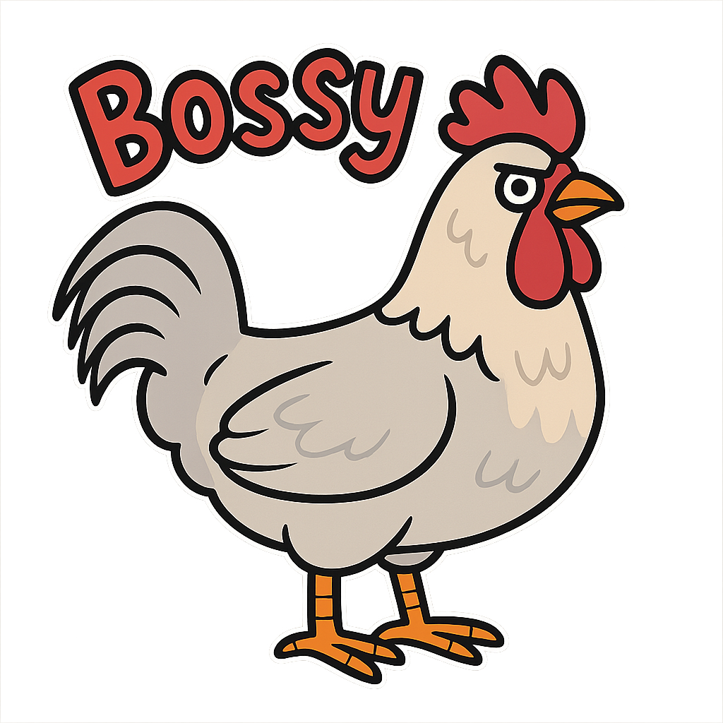 Custom Bossy  sticker - AI-generated pet art