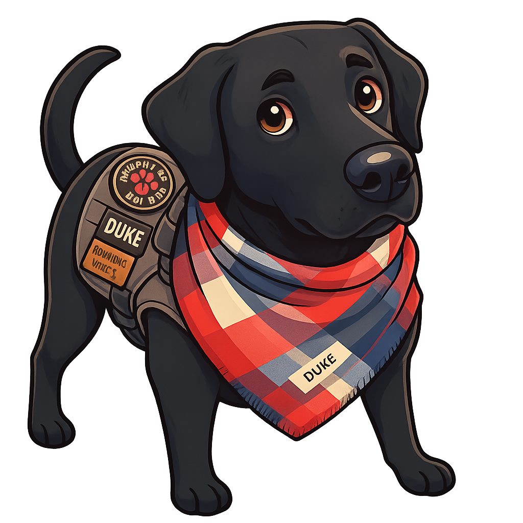 Custom Duke  sticker - AI-generated pet art