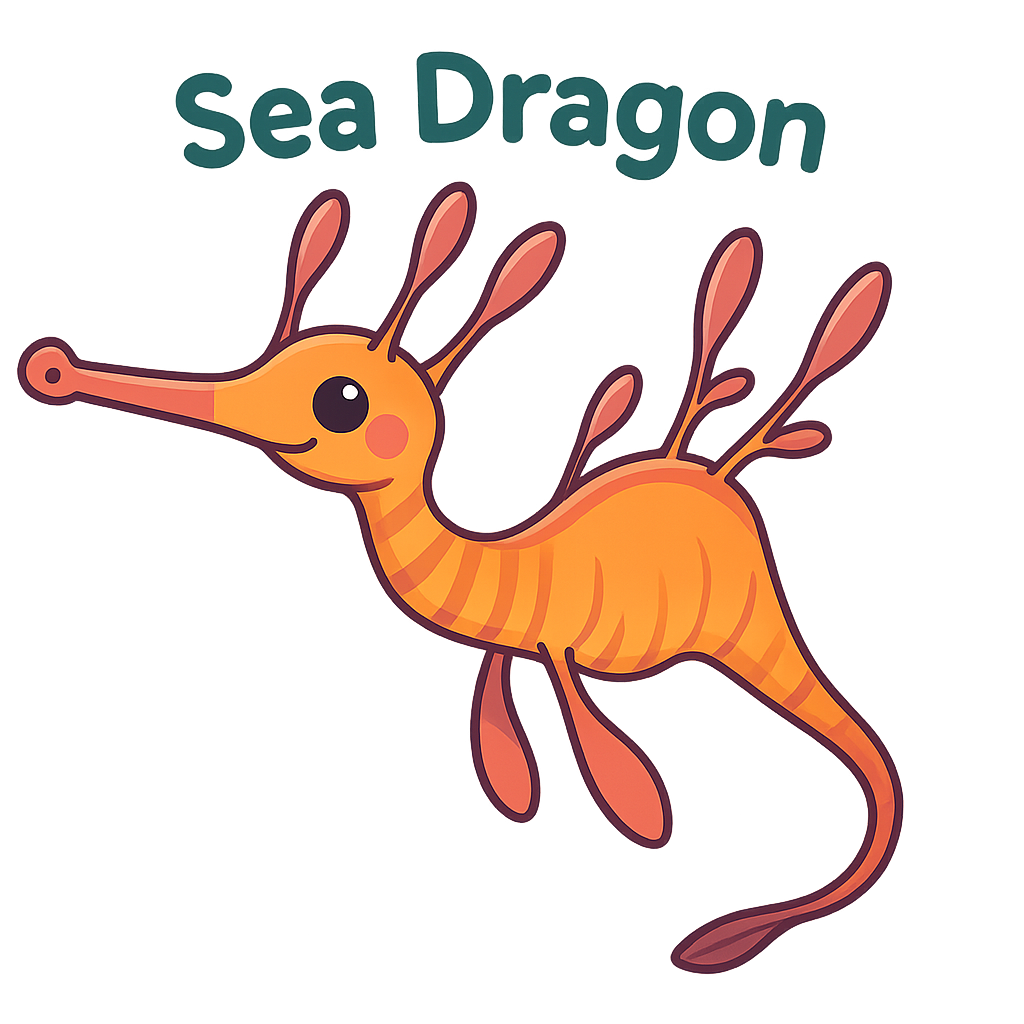 Custom Sea Dragon sticker - AI-generated pet art