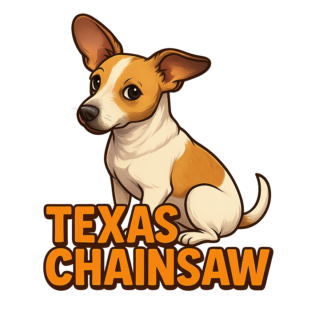 Custom Texas Chainsaw  sticker - This sticker captures the distinctive features of Texas Chainsaw, a Chihuahua mix with a calm yet curious personality. His large, perky ears and tan and white coat pattern make him an undeniably charming, tiny canine.