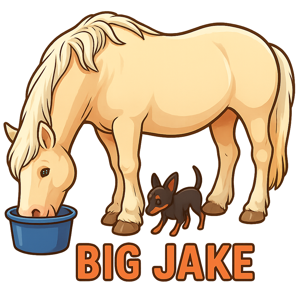 Custom Big Jake sticker - AI-generated pet art