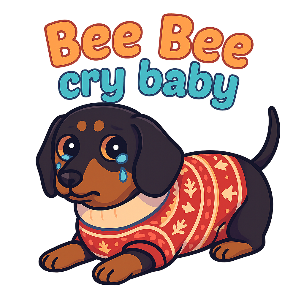 Custom Bee Bee  cry baby  sticker - AI-generated pet art