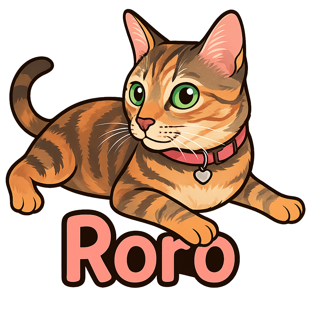 Custom Roro sticker - AI-generated pet art