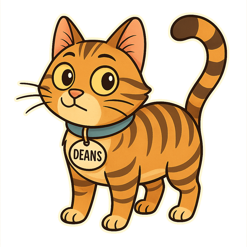 Custom Deans sticker - AI-generated pet art