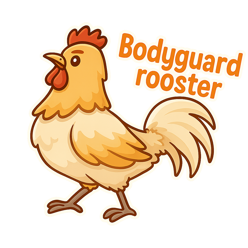 Bodyguard rooster  - Classic Sticker