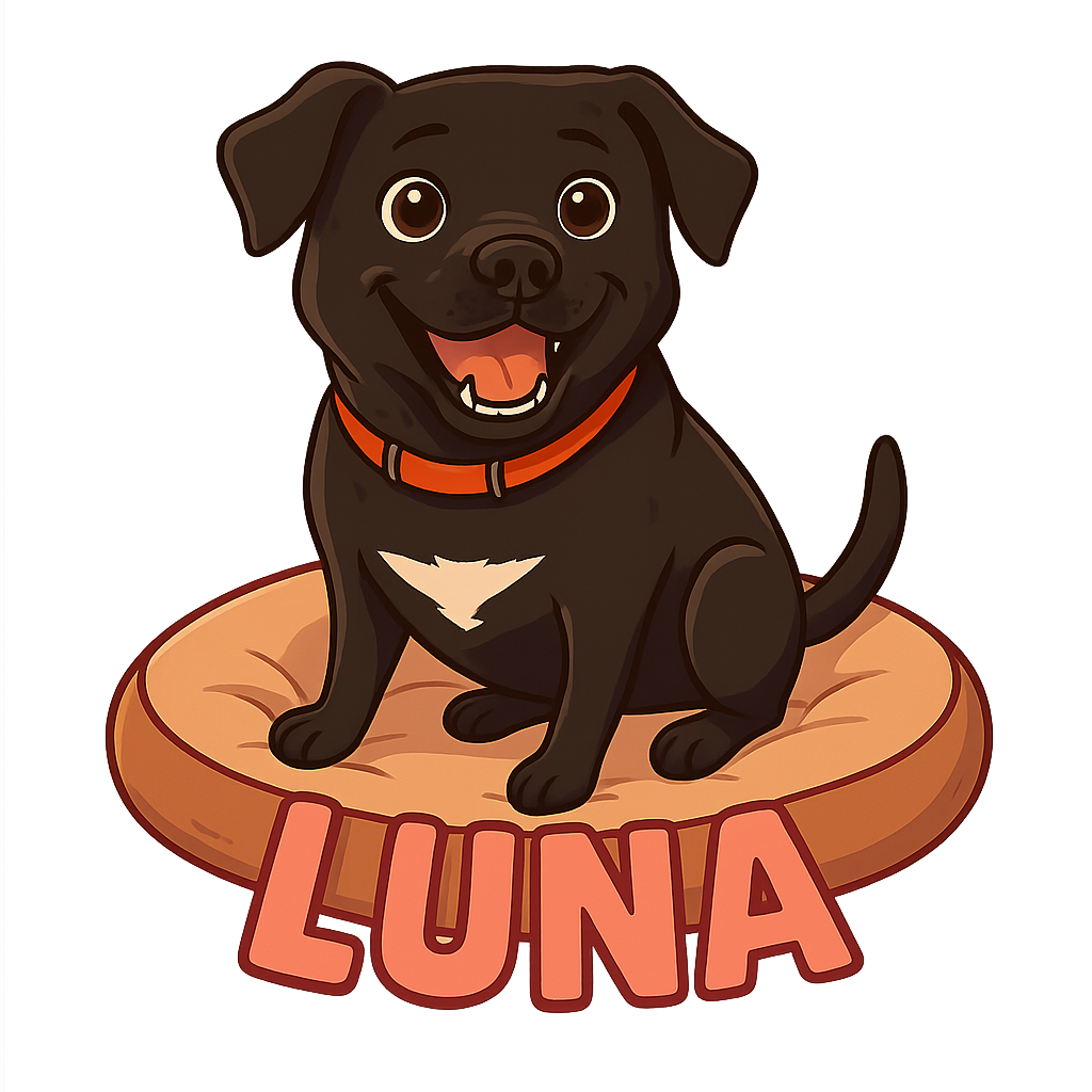 Custom Luna sticker - AI-generated pet art