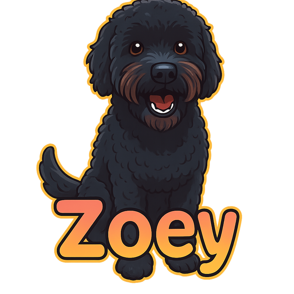 Custom Zoey sticker - AI-generated pet art