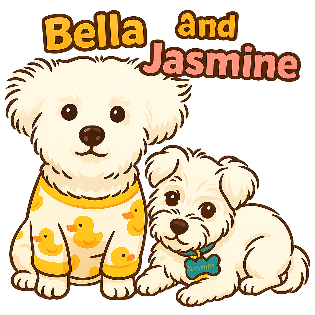 Custom Bella and Jasmine  sticker - AI-generated pet art