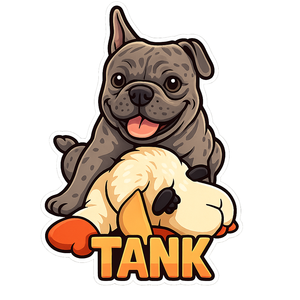 Custom Tank sticker - AI-generated pet art