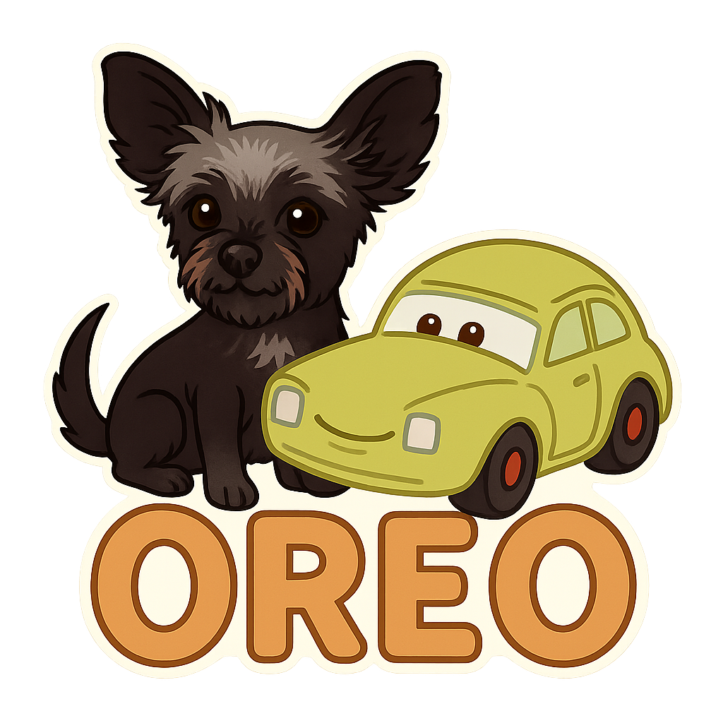Custom Oreo sticker - AI-generated pet art
