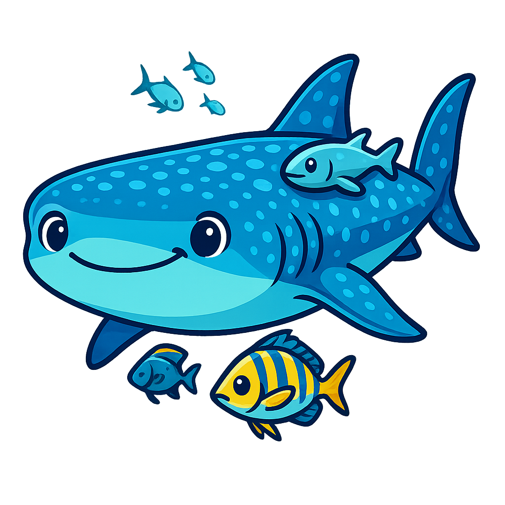 Custom Whale Shark sticker - AI-generated pet art