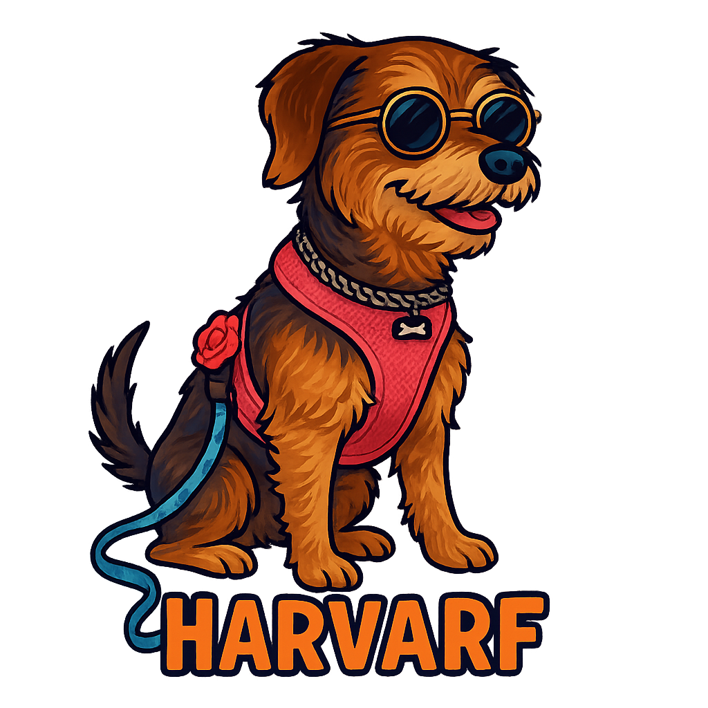 Custom Harvarf sticker - AI-generated pet art