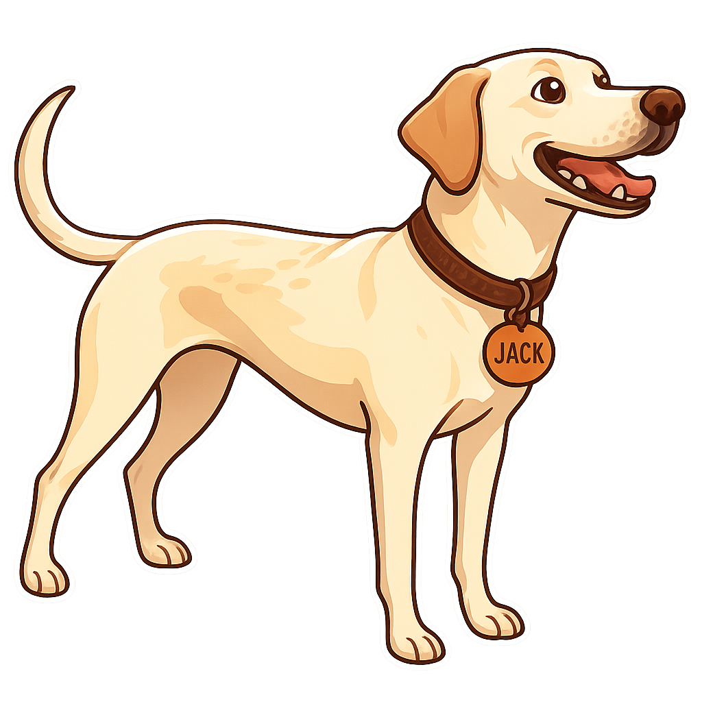 Custom Jack sticker - AI-generated pet art