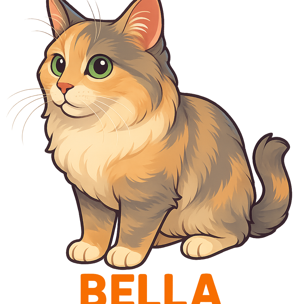Custom Bella  sticker - AI-generated pet art