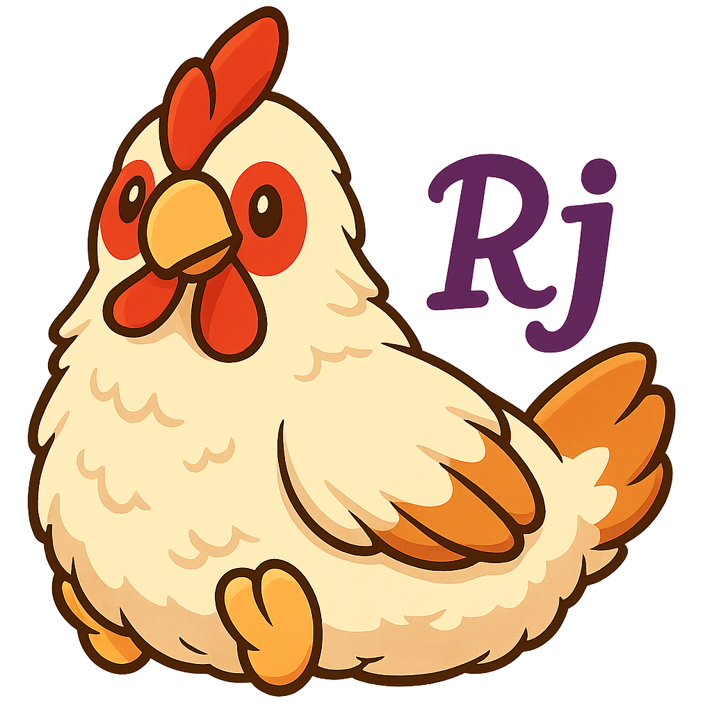 Custom Rj sticker - Our Rj's Chicken Plush Toy Sticker captures the soft, cuddly nature and soothing lavender scent of this distinctive toy. It's like having a mini farm friend always by your side!
